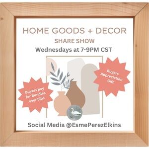 LIVE Wed at 7-9pm cst | Home Goods + Decor Share VTG & NWT